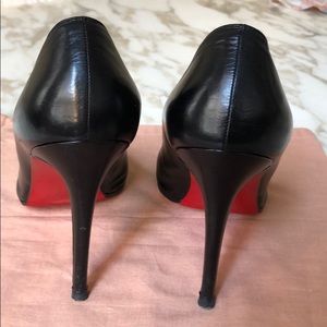 Christian Louboutin classy black leather pumps